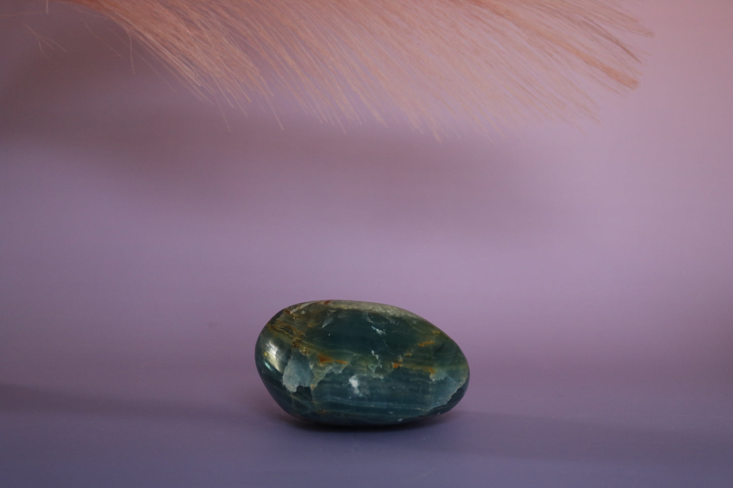 Aqua Lemurian Calcite - Blue Onyx Blob, polished free form