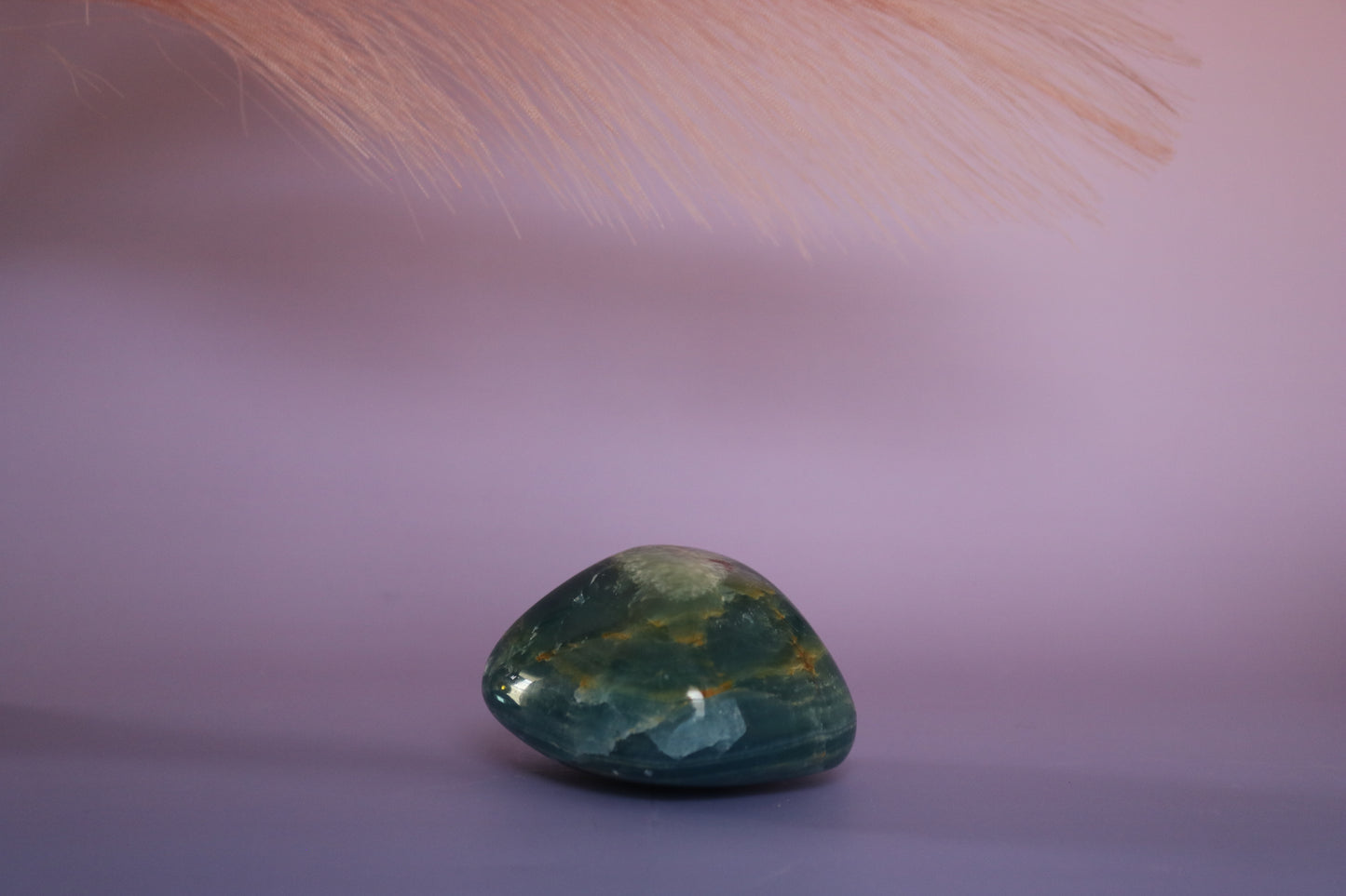 Aqua Lemurian Calcite - Blue Onyx Blob, polished free form