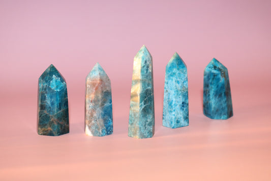 Blue Apatite mini tower, mini ritual towers