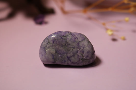 CHAROITE PEBBLE, rare mineral