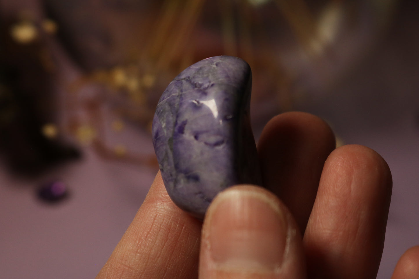 CHAROITE PEBBLE, rare mineral