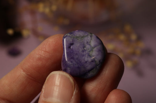 CHAROITE PEBBLE, rare mineral 2