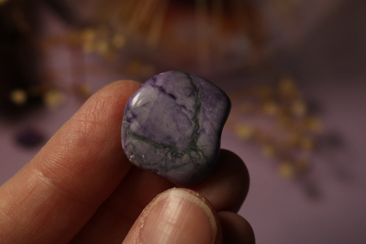 CHAROITE PEBBLE, rare mineral 2