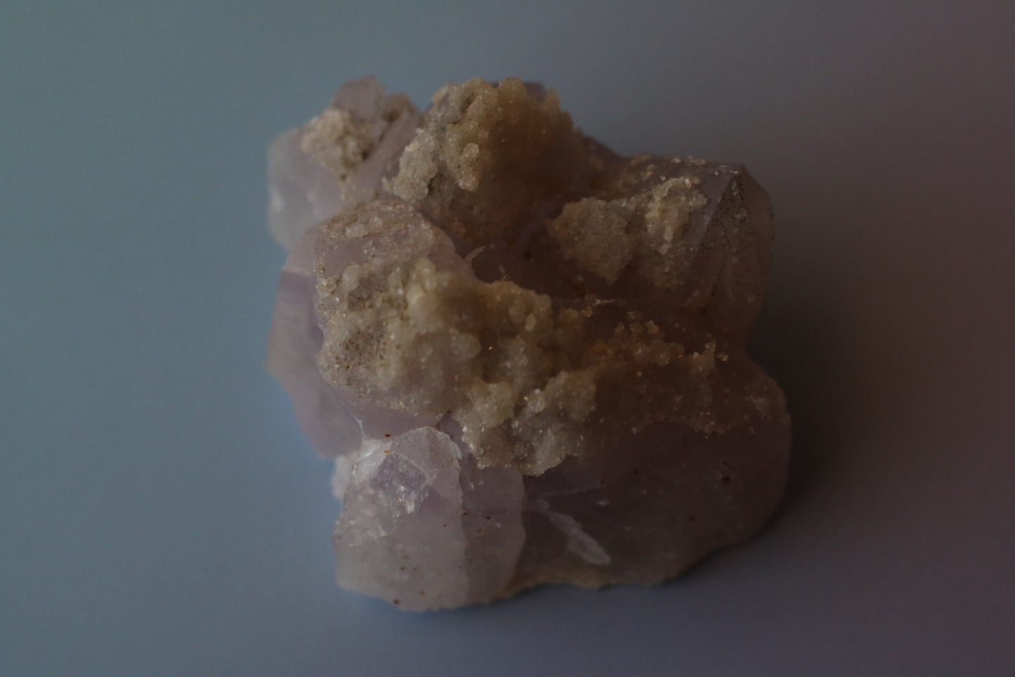 Princess Amethyst (old stock), Pastel Amethyst, calcite crown