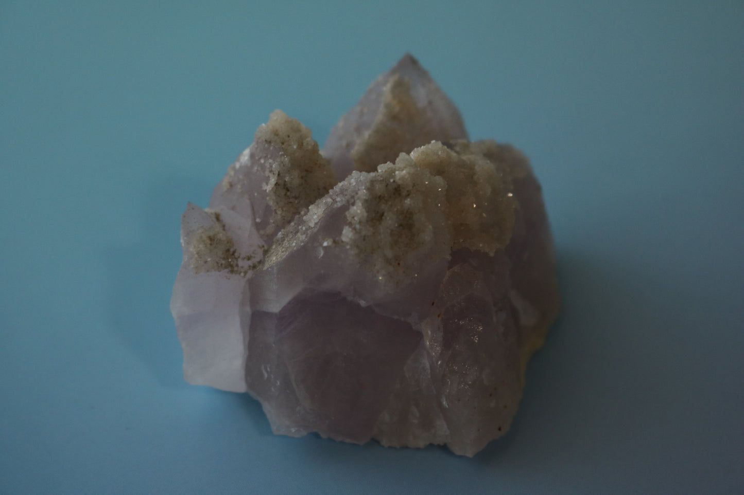 Princess Amethyst (old stock), Pastel Amethyst, calcite crown