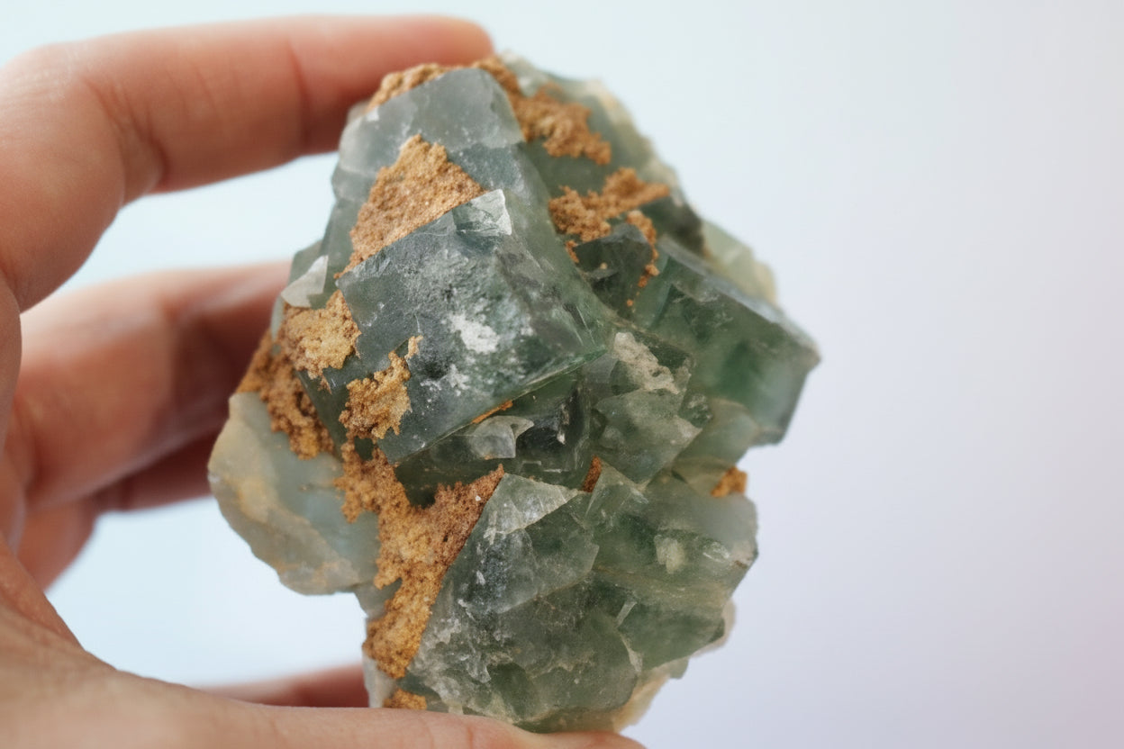 Green Cubic Fluorite, UV Reactive, glows bright blue
