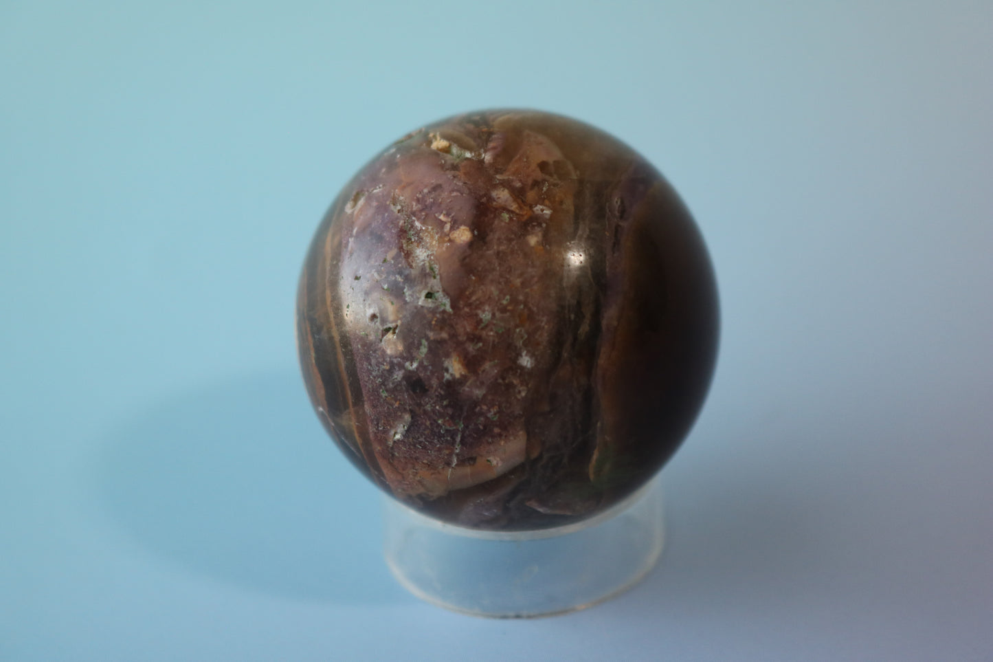 Jupiter Fluorite Sphere, opalized fluorite, yellow fluorite, rainbow fluorite