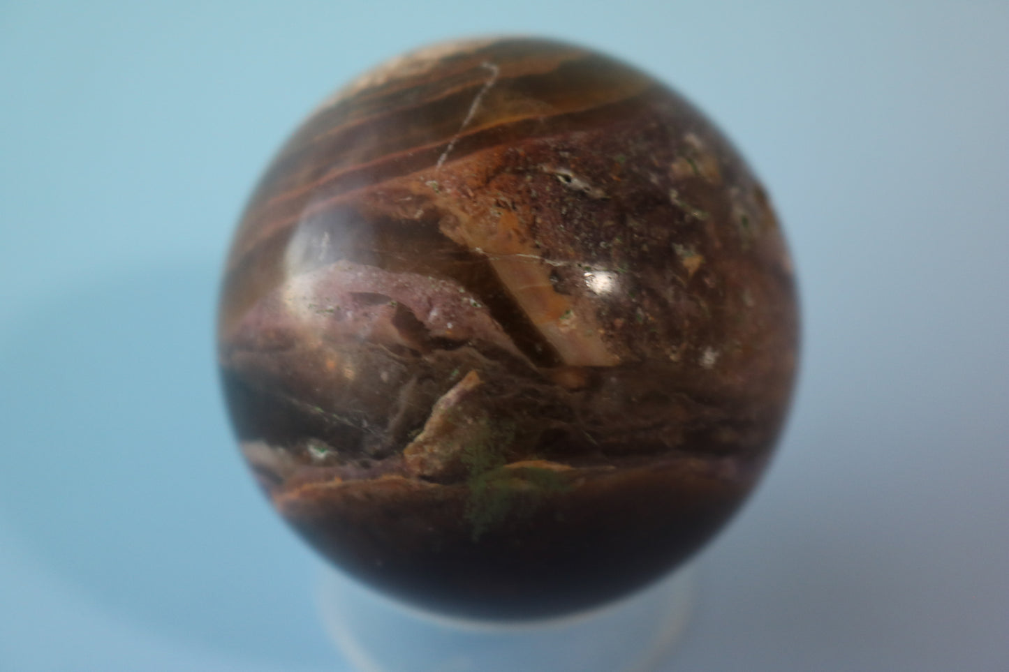 Jupiter Fluorite Sphere, opalized fluorite, yellow fluorite, rainbow fluorite