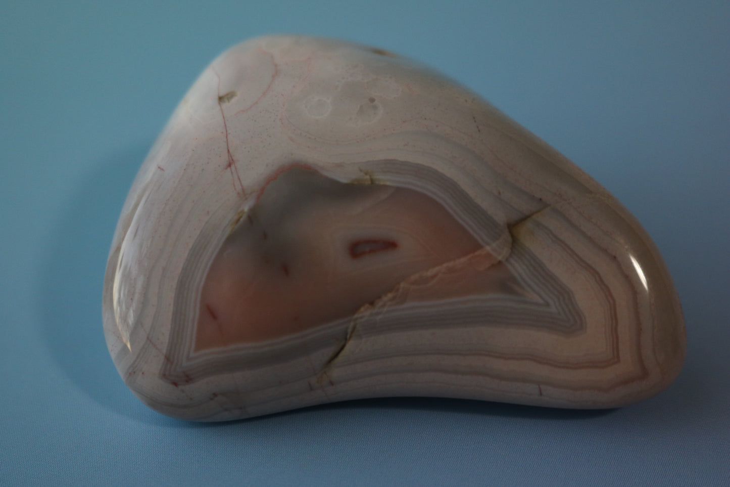 Botswana Agate, Pink, palmstone