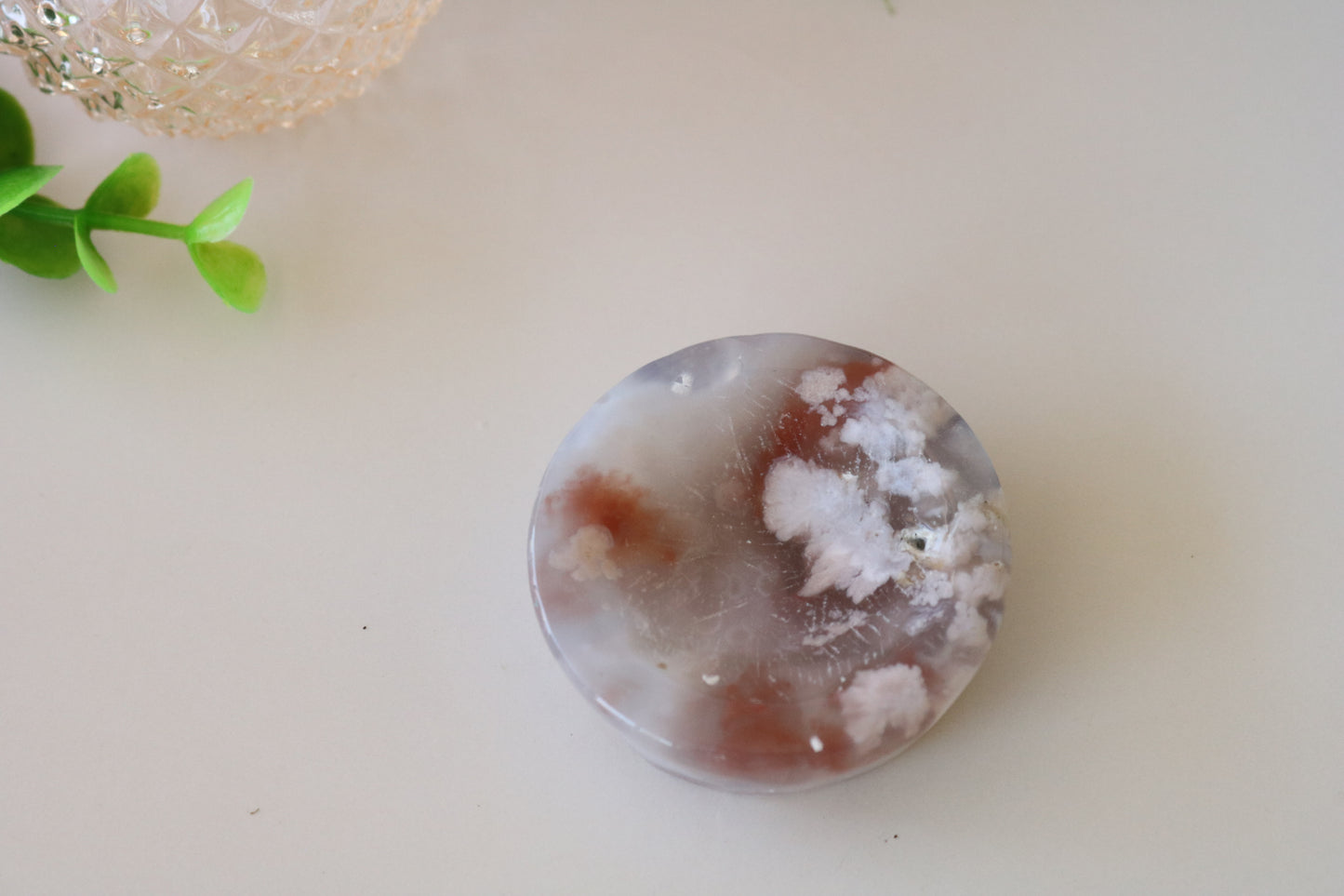 FLOWER AGATE MINI DISH, SPHERE STAND