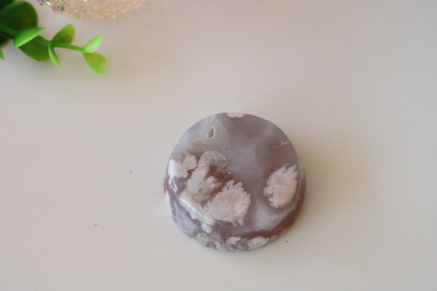 FLOWER AGATE MINI DISH, SPHERE STAND