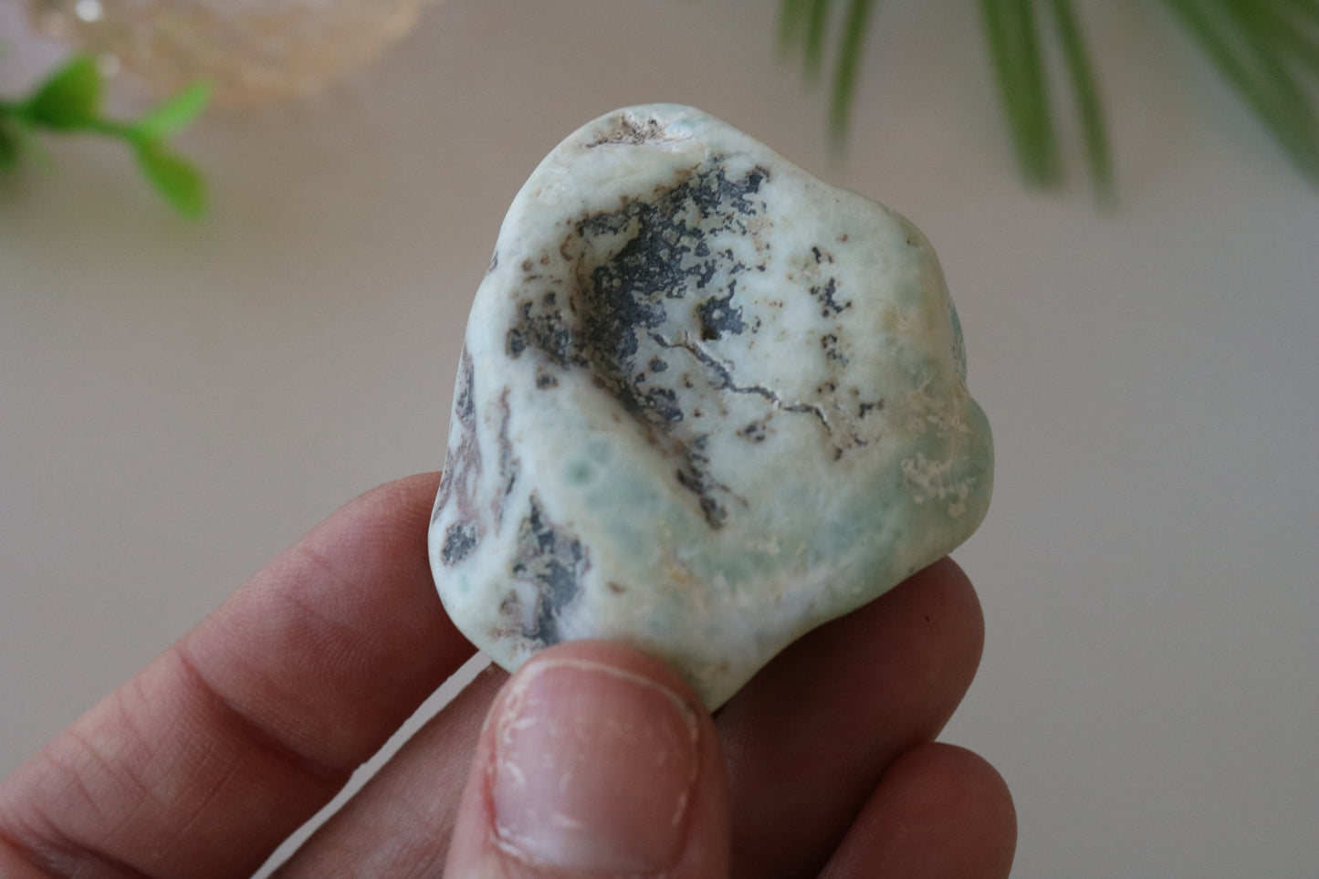 LARIMAR PALM STONE