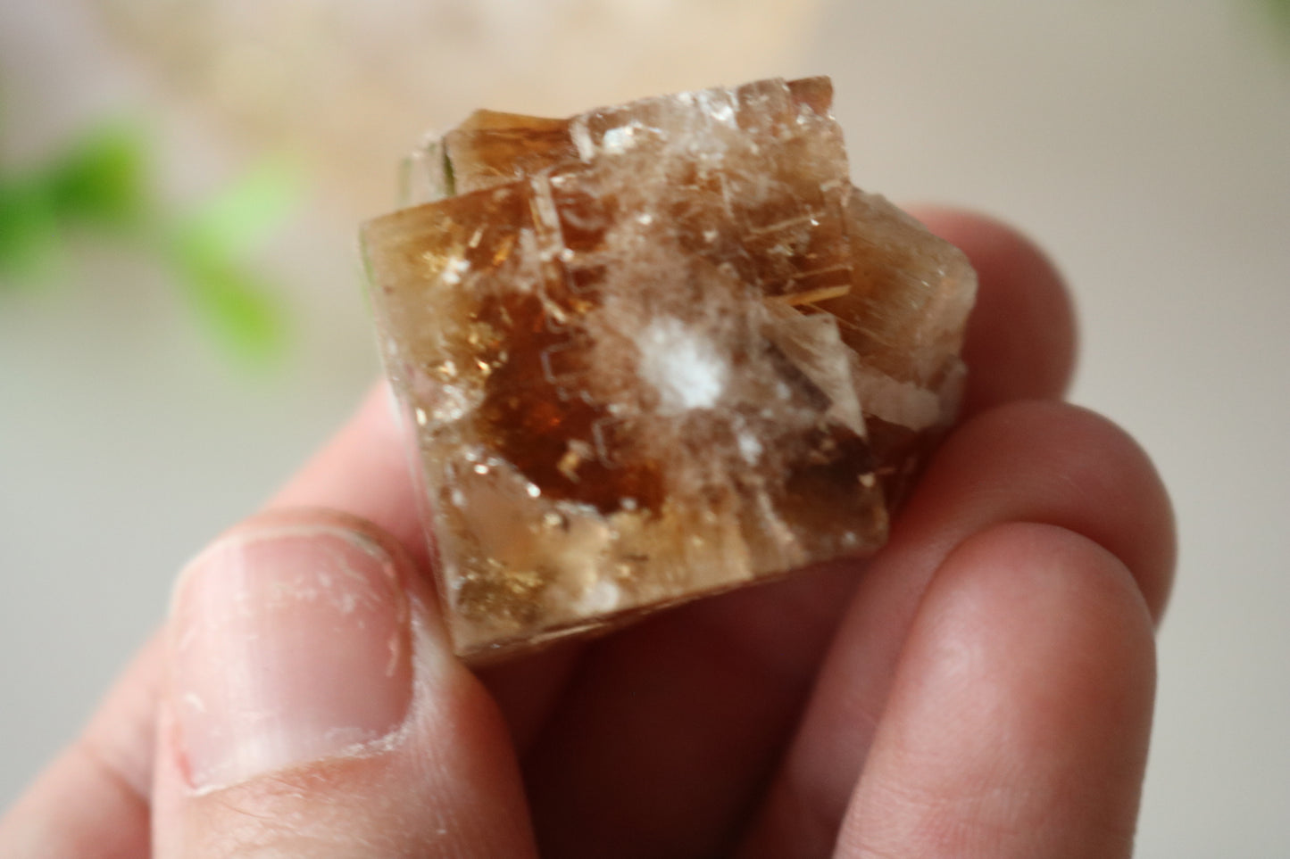 YELLOW CUBE FLUORITE SPECIMEN
