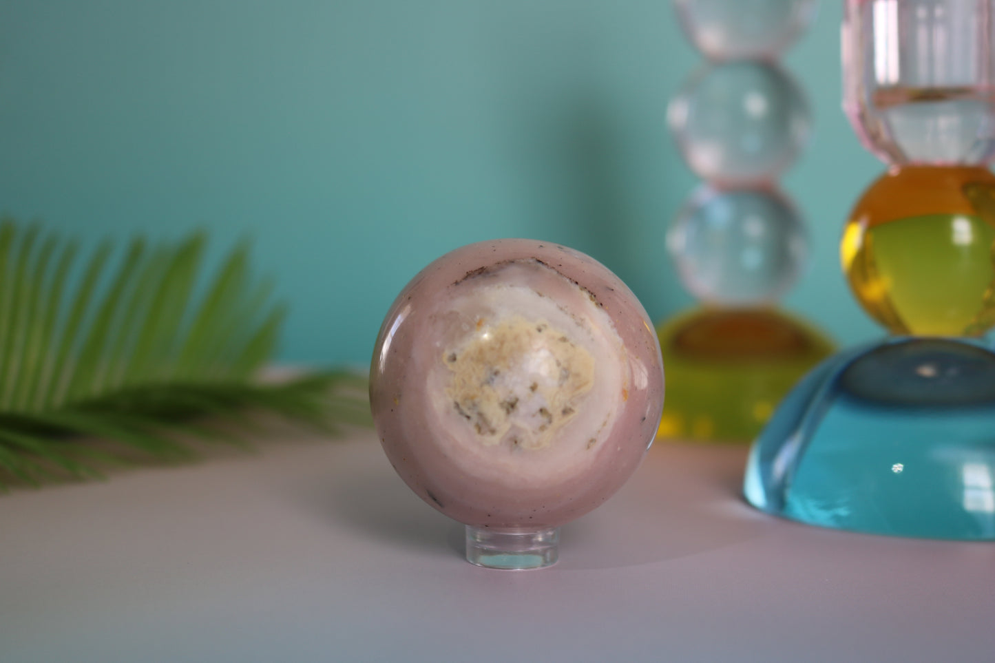 PINK OPAL DENDRITIC AGATE SPHERE