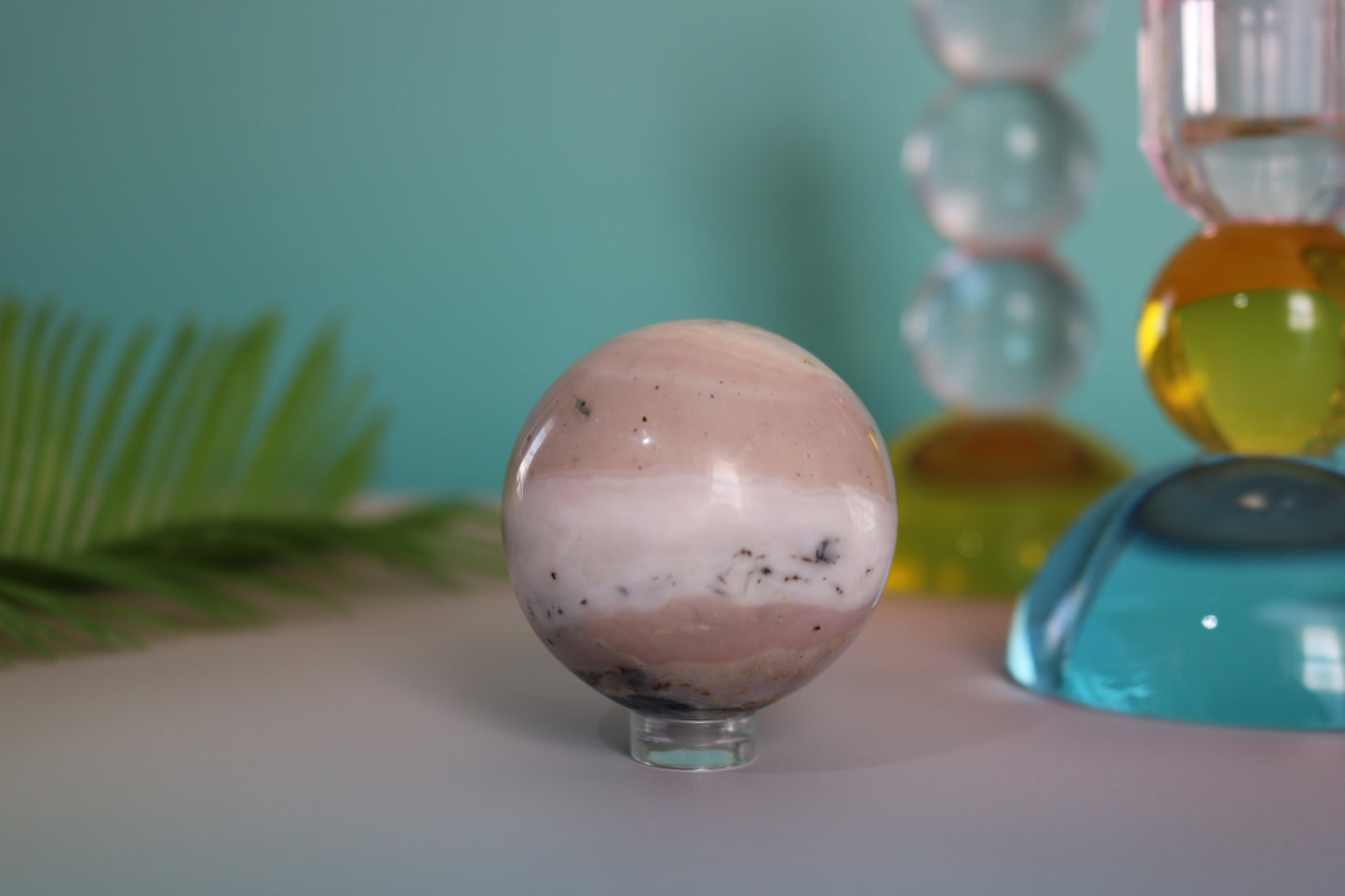 PINK OPAL DENDRITIC AGATE SPHERE