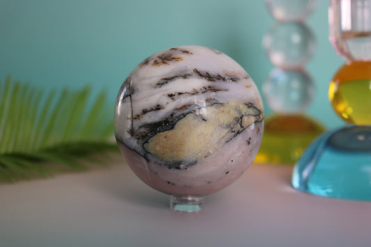 PINK OPAL DENDRITIC AGATE SPHERE