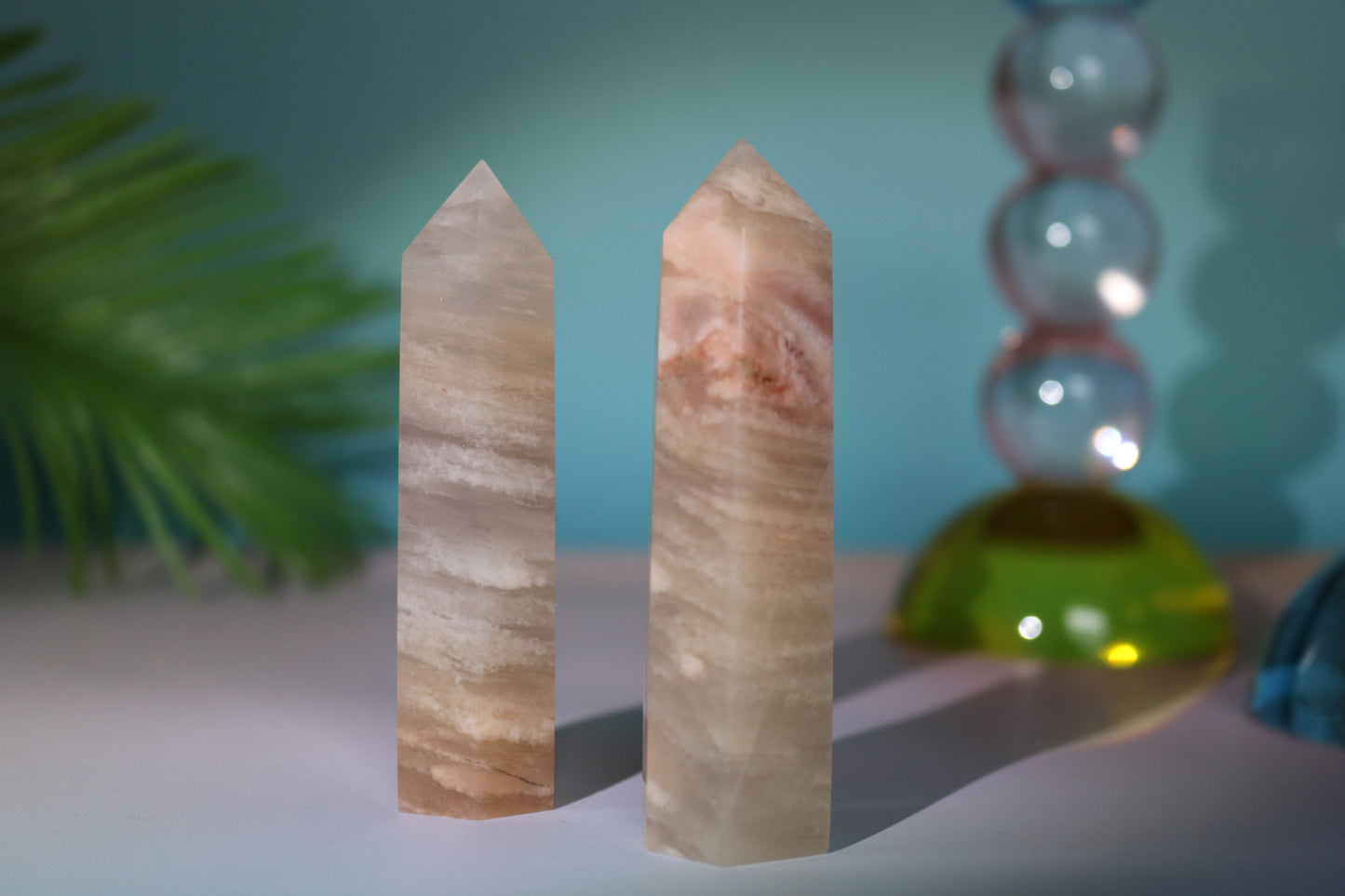STRAWBERRY CALCITE HEAVENLY CLOUDS TOWER