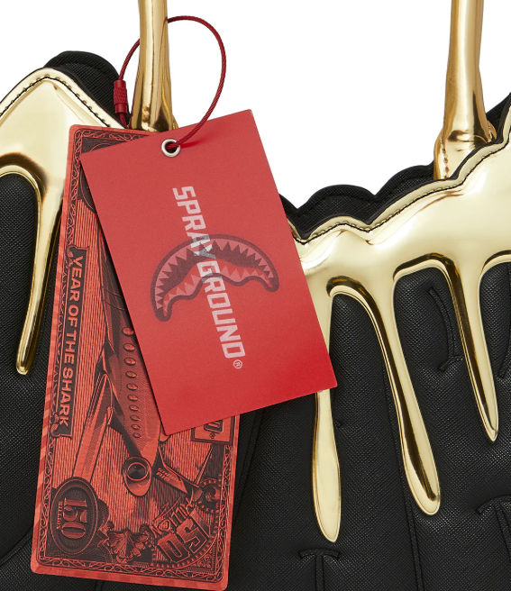 Sprayground Goldheart Shark Drip Handbag